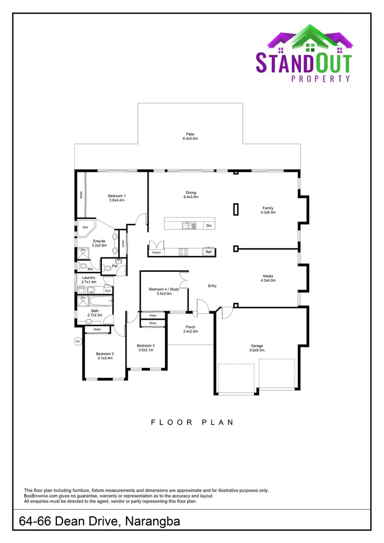 Floorplan of Homely rural property listing, 64-66 Dean Drive, Narangba QLD 4504
