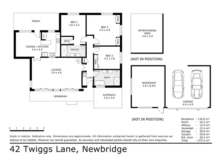 Floorplan of Homely house listing, 42 Twiggs Lane, Newbridge VIC 3551