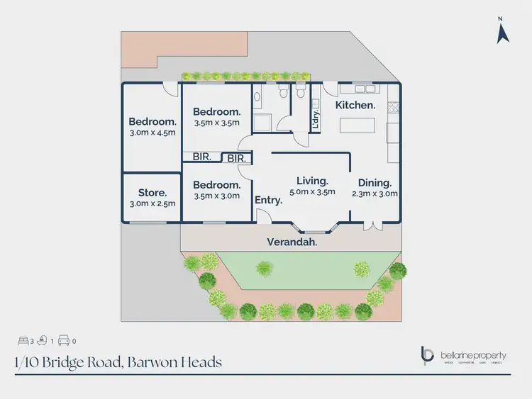 Floorplan of Homely unit listing, 1/10 Bridge Road, Barwon Heads VIC 3227