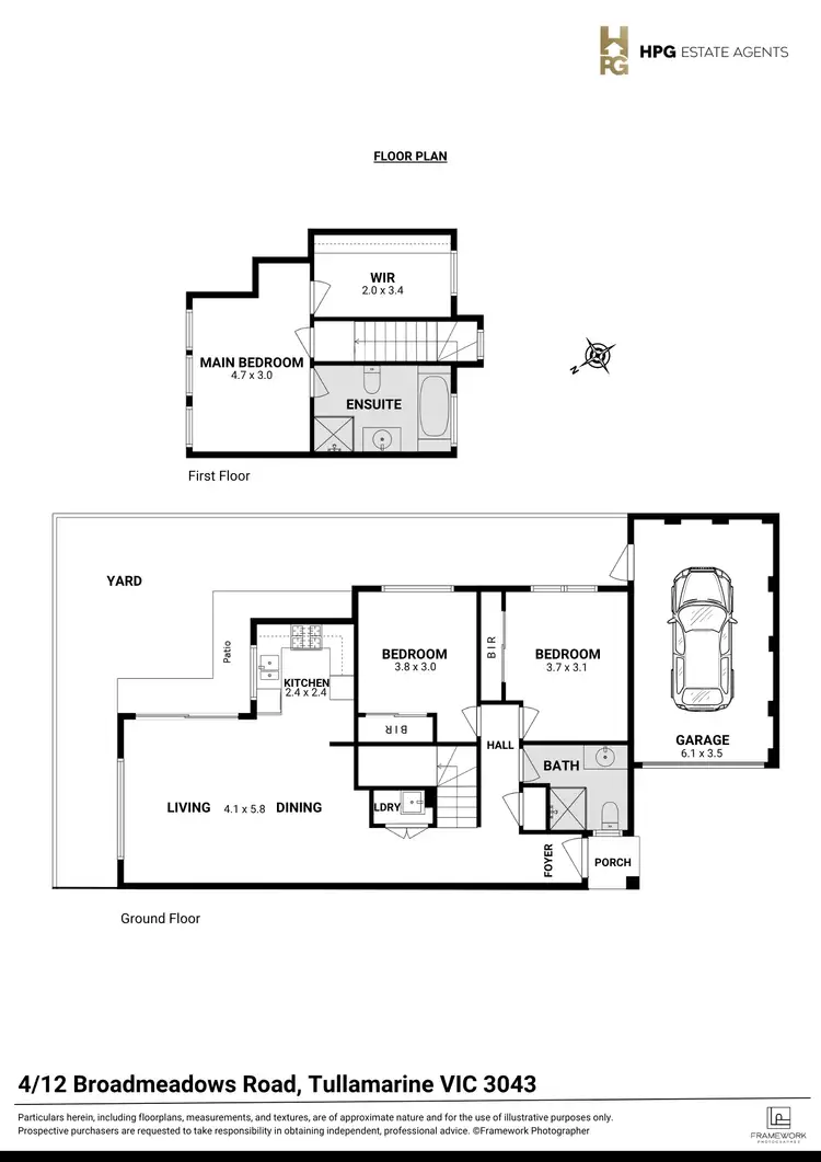 Floorplan of Homely townhouse listing, 4/12 Broadmeadows Road, Tullamarine VIC 3043
