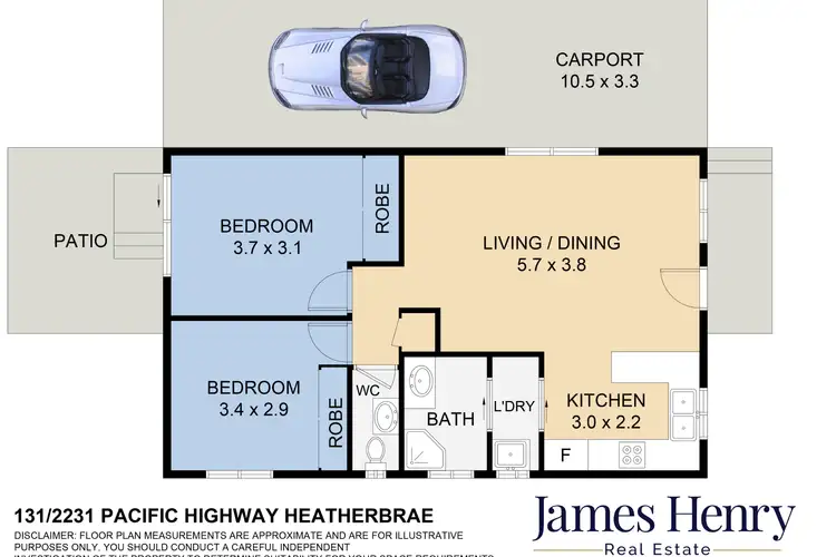 Floorplan of Homely retirement listing, 131/2231 Pacific Highway, Heatherbrae NSW 2324