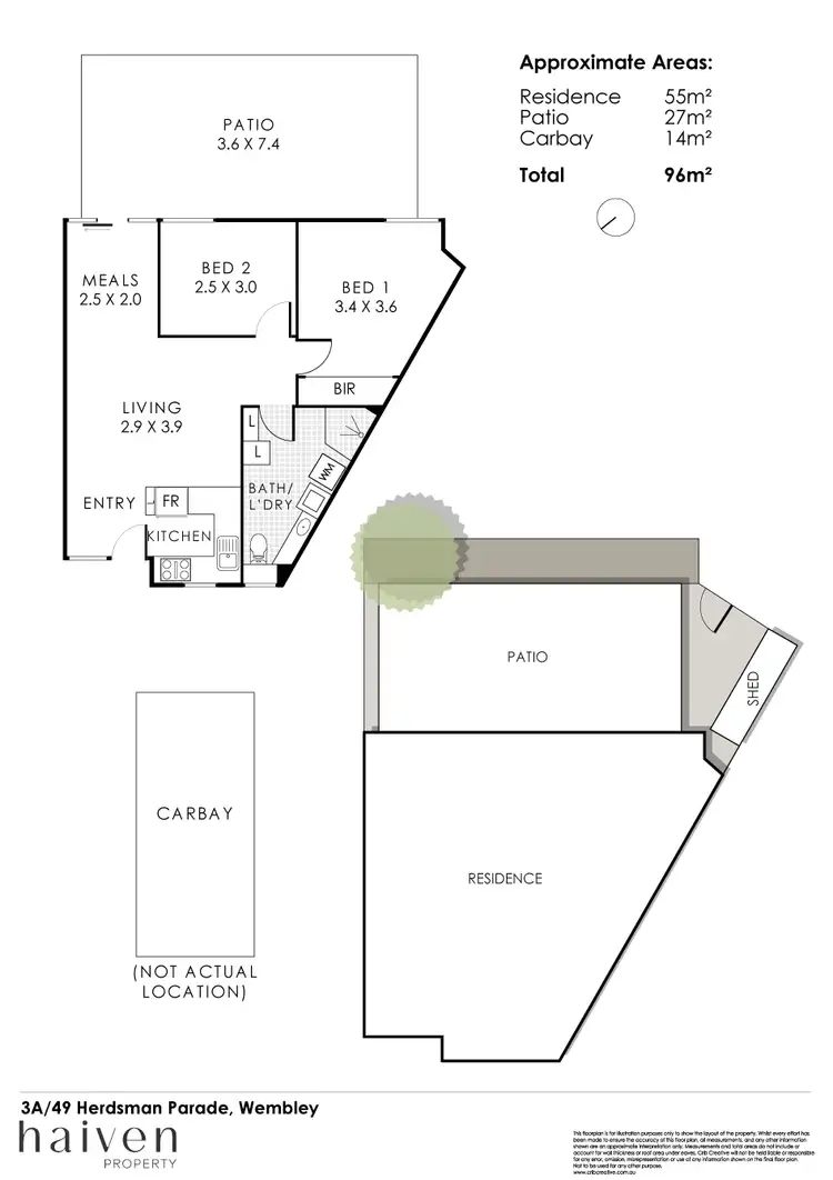 Floorplan of Homely apartment listing, 3A/49 Herdsman Parade, Wembley WA 6014