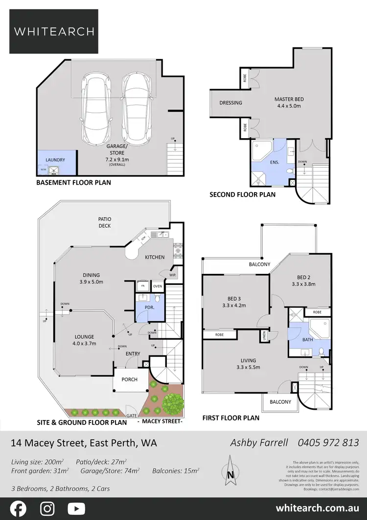 Floorplan of Homely house listing, 14 Macey Street, East Perth WA 6004