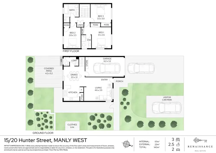 Floorplan of Homely townhouse listing, 15/20 Hunter Street, Manly West QLD 4179