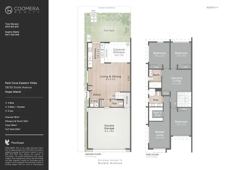 Floorplan of Homely townhouse listing, 28/33 Sickle Avenue, Hope Island QLD 4212