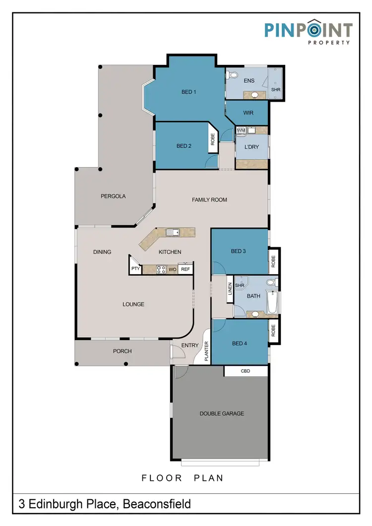 Floorplan of Homely house listing, 3 Edinburgh Place, Beaconsfield QLD 4740