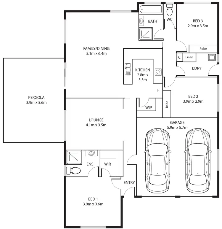 Floorplan of Homely house listing, 32 Keys Crescent, Wanniassa ACT 2903