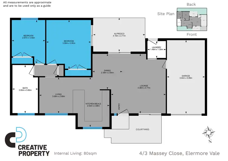 Floorplan of Homely unit listing, 4/3 Massey Close, Elermore Vale NSW 2287