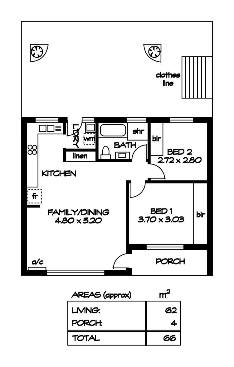 Floorplan of Homely unit listing, 2/19 Sparks Terrace, Rostrevor SA 5073