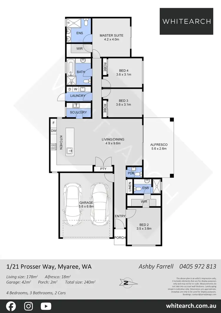Floorplan of Homely apartment listing, 21 Prosser Way, Myaree WA 6154