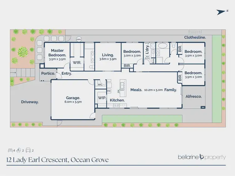 Floorplan of Homely house listing, 12 Lady Earl Crescent, Ocean Grove VIC 3226