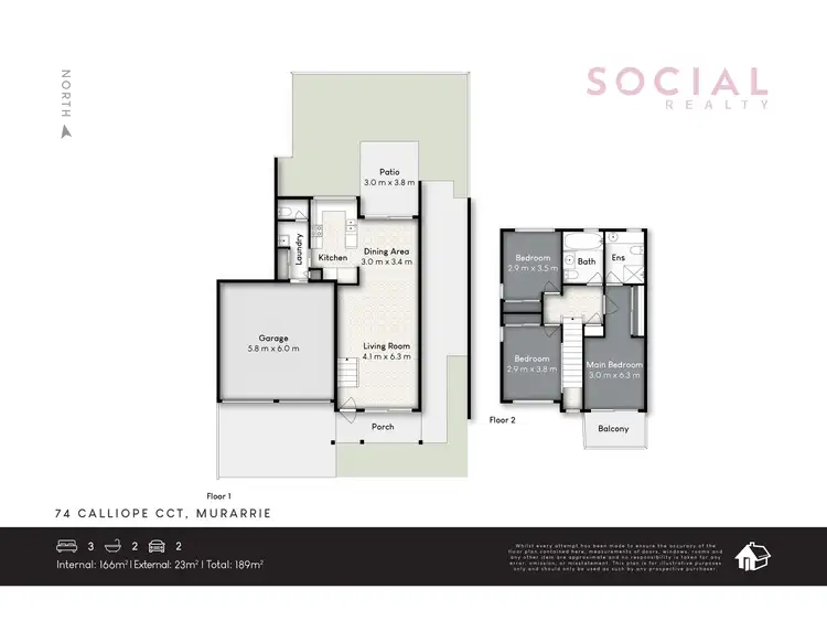 Floorplan of Homely townhouse listing, 74 Calliope Circuit, Murarrie QLD 4172