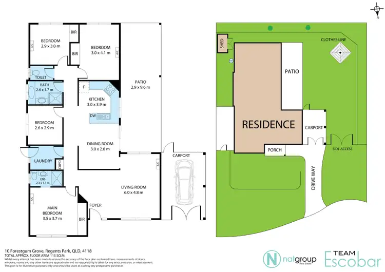 Floorplan of Homely house listing, 10 Forestgum Grove, Regents Park QLD 4118