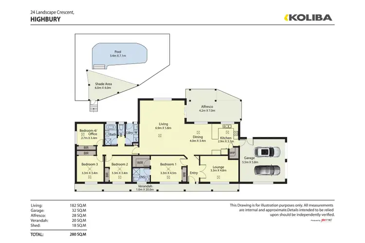 Floorplan of Homely house listing, 24 Landscape Crescent, Highbury SA 5089