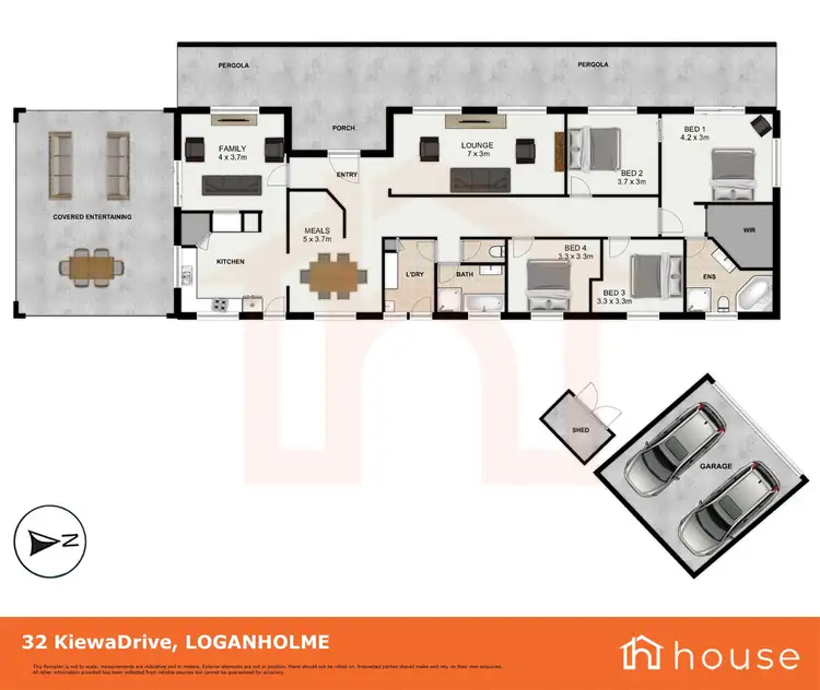 Floorplan of Homely house listing, 32 Kiewa Drive, Loganholme QLD 4129