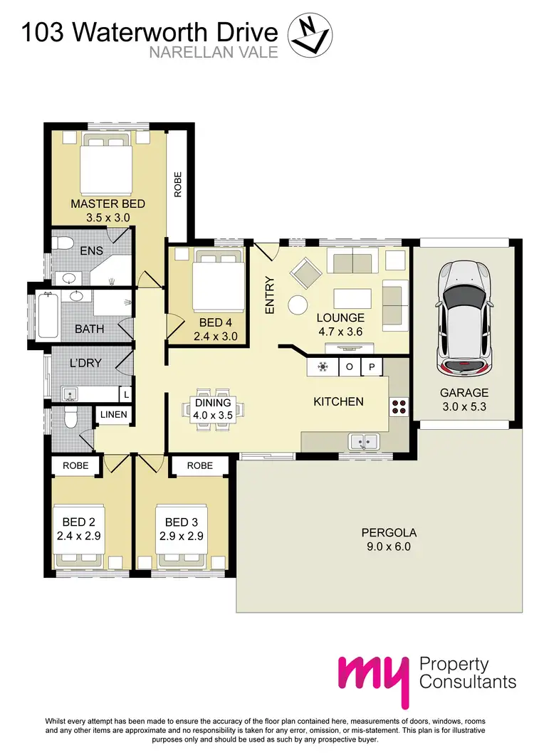 Floorplan of Homely house listing, 103 Waterworth Drive, Narellan Vale NSW 2567