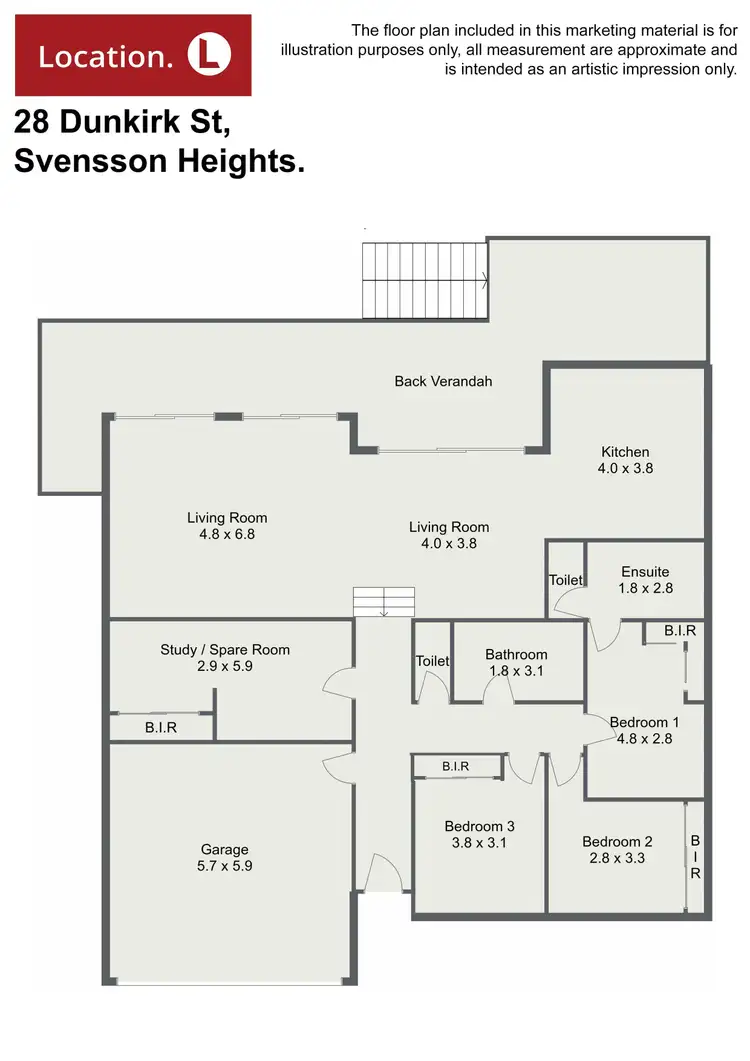 Floorplan of Homely house listing, 28 Dunkirk Street, Svensson Heights QLD 4670
