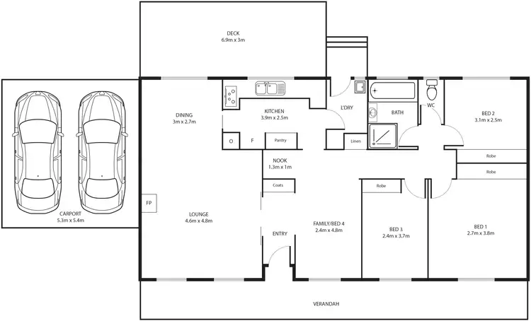 Floorplan of Homely house listing, 24 Watkins Street, Wanniassa ACT 2903