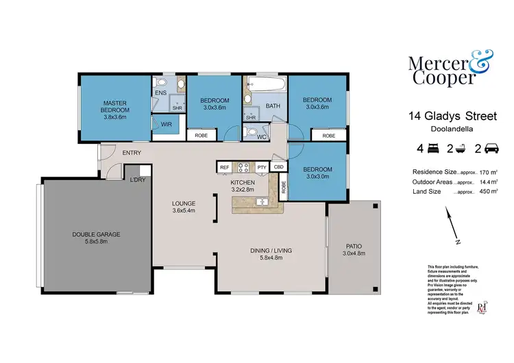 Floorplan of Homely house listing, 14 Gladys Street, Doolandella QLD 4077