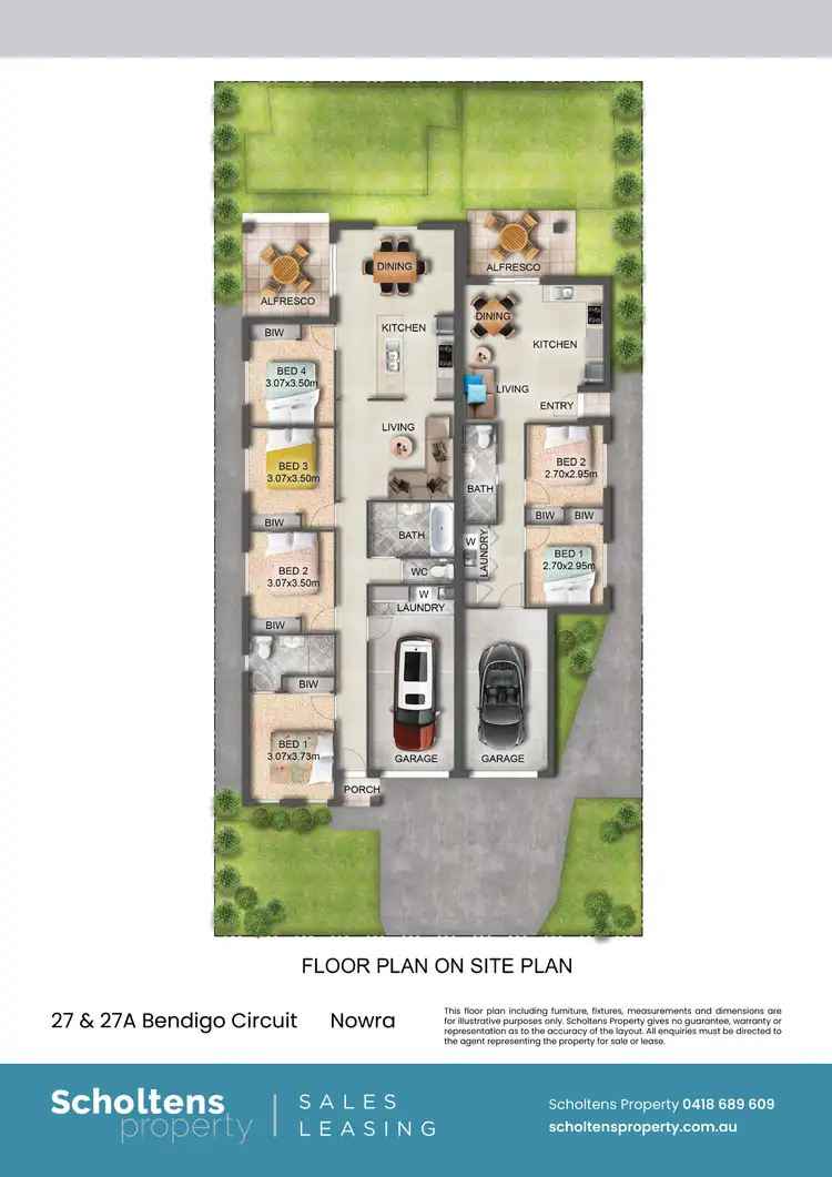 Floorplan of Homely semi-detached listing, 27 Bendigo Circuit, Nowra NSW 2541