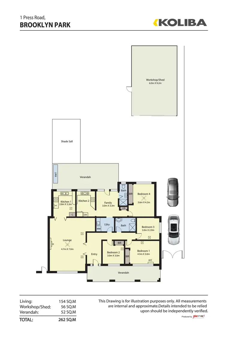 Floorplan of Homely house listing, 1 Press Road, Brooklyn Park SA 5032