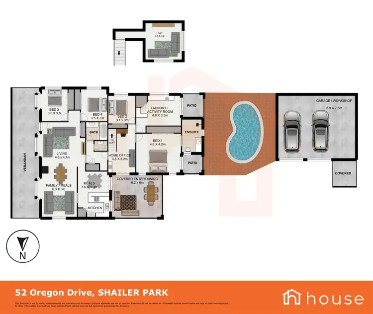 Floorplan of Homely house listing, 52 Oregon Drive, Shailer Park QLD 4128