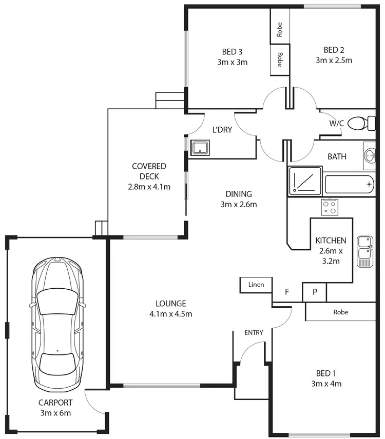 Floorplan of Homely house listing, 3 Lawlor Place, Gordon ACT 2906