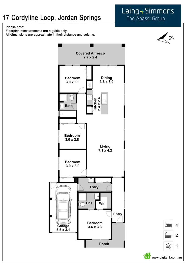 Floorplan of Homely house listing, 17 Cordyline Loop, Jordan Springs NSW 2747
