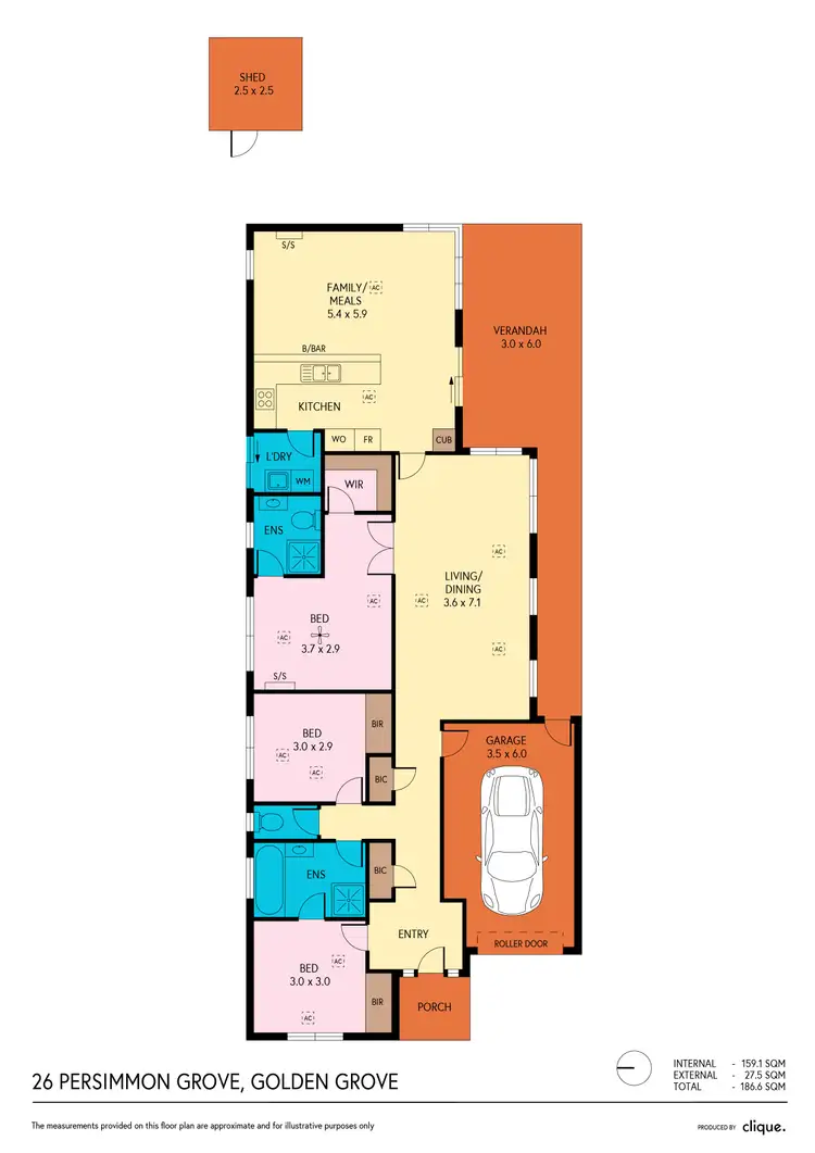 Floorplan of Homely house listing, 26 Persimmon Grove, Golden Grove SA 5125