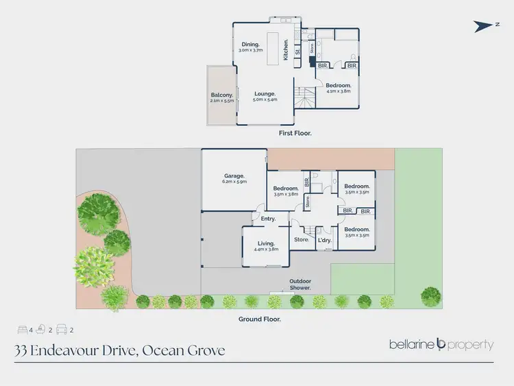 Floorplan of Homely house listing, 33 Endeavour Drive, Ocean Grove VIC 3226