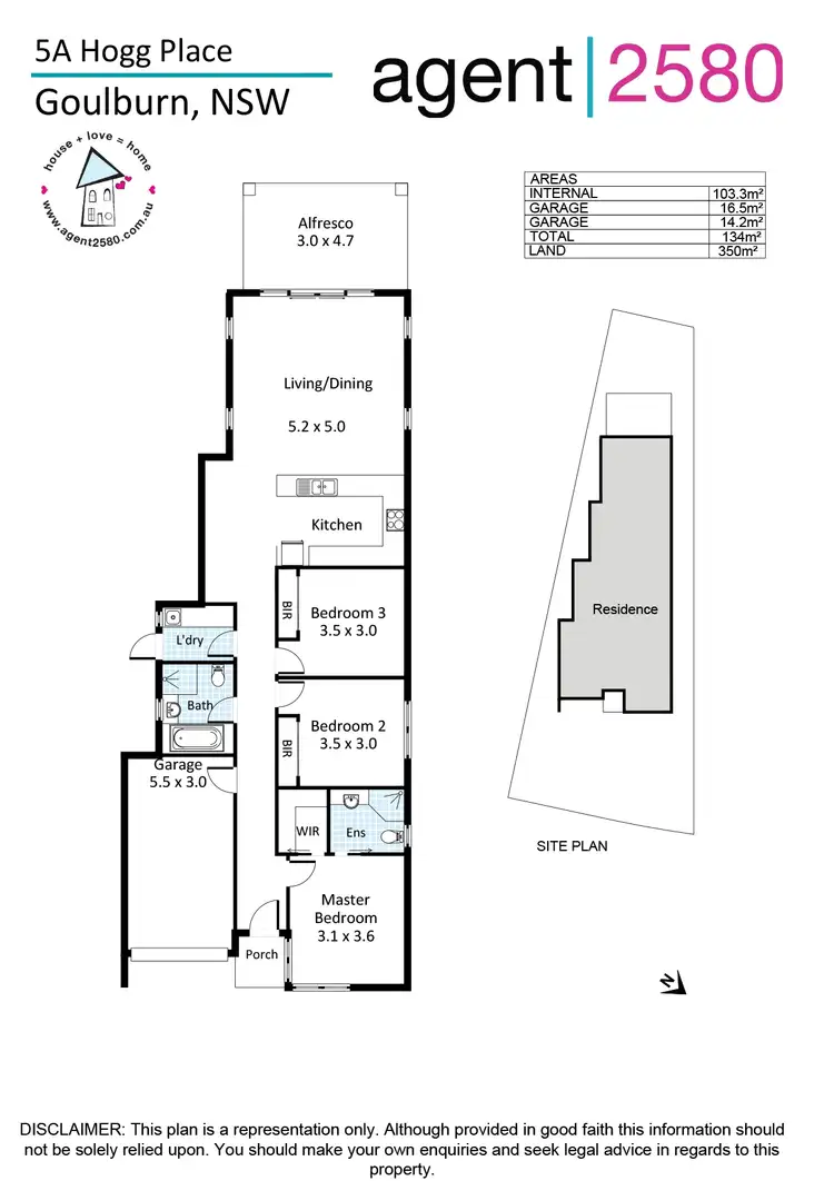 Floorplan of Homely house listing, 5a Hogg Place, Goulburn NSW 2580