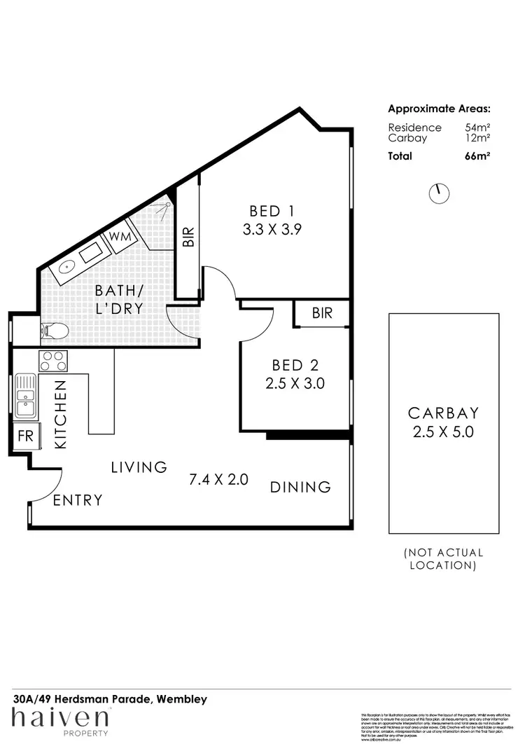Floorplan of Homely apartment listing, 30A/49 Herdsman Parade, Wembley WA 6014