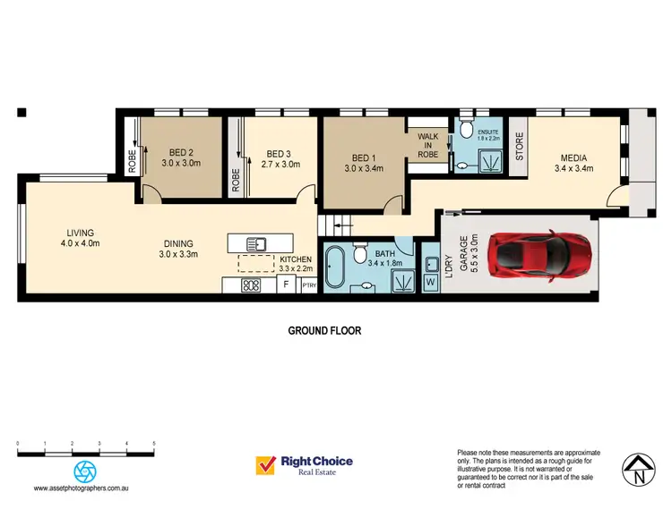 Floorplan of Homely semi-detached listing, 13 Angus Street, Tullimbar NSW 2527