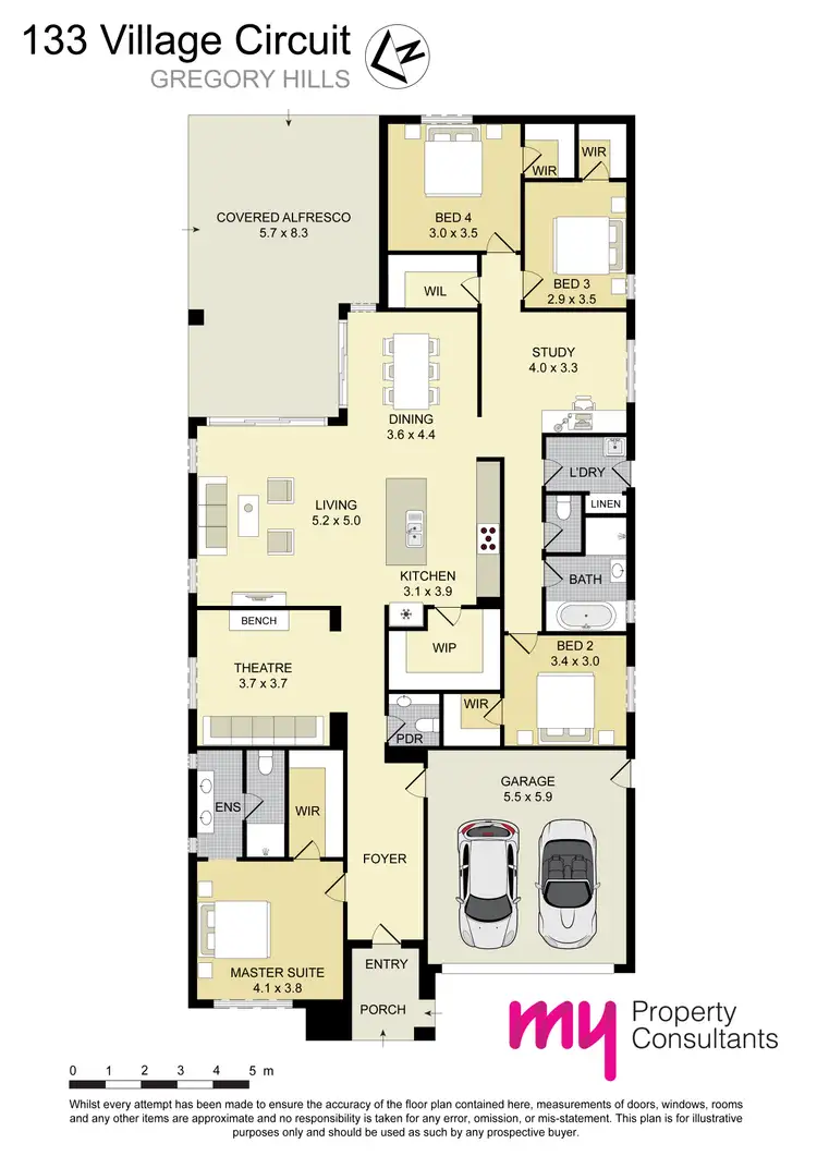 Floorplan of Homely house listing, 133 Village Circuit, Gregory Hills NSW 2557