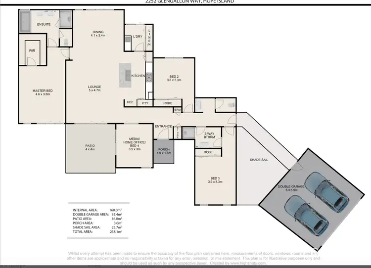Floorplan of Homely house listing, 2252 Glengallon Way, Hope Island QLD 4212