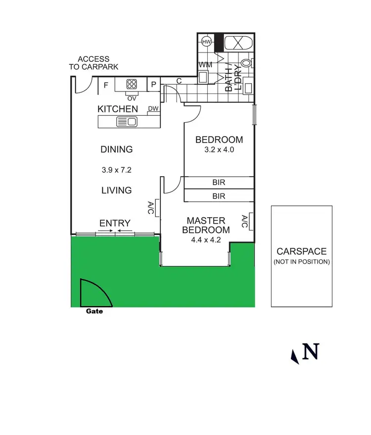 Floorplan of Homely apartment listing, 1/54-84 Percy Street, Brunswick VIC 3056