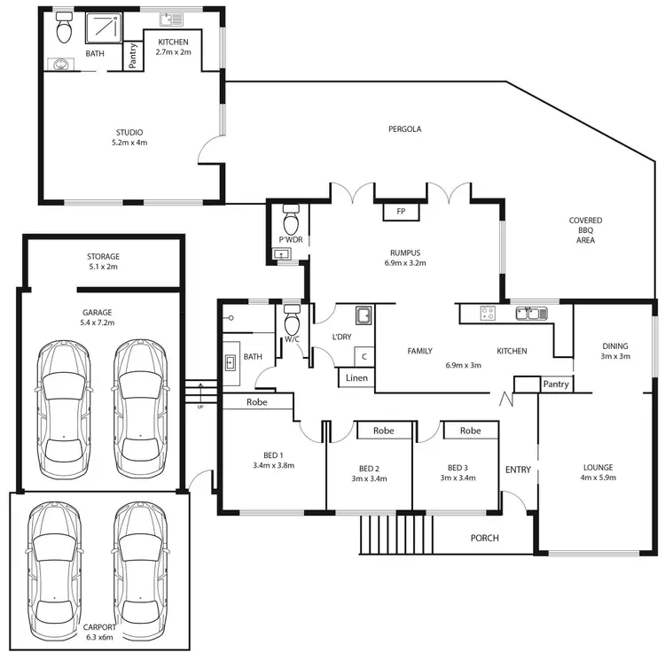 Floorplan of Homely house listing, 47 Langdon Avenue, Wanniassa ACT 2903