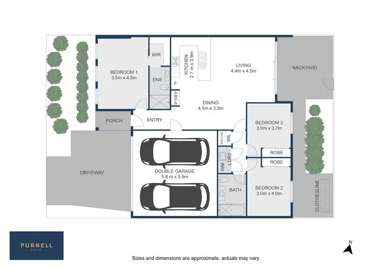 Floorplan of Homely house listing, 96 Lionel Rose Street, Holt ACT 2615