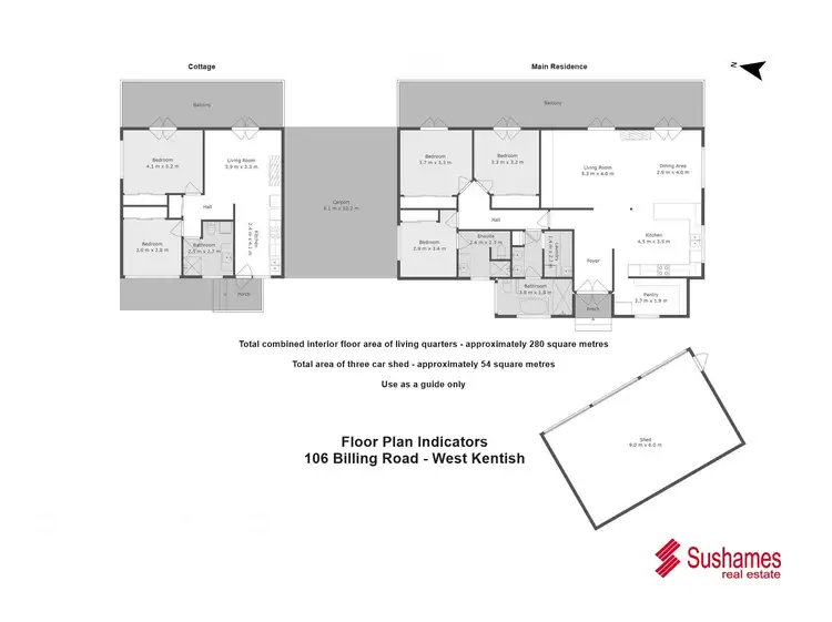 Floorplan of Homely rural property listing, 106 Billing Road, West Kentish TAS 7306