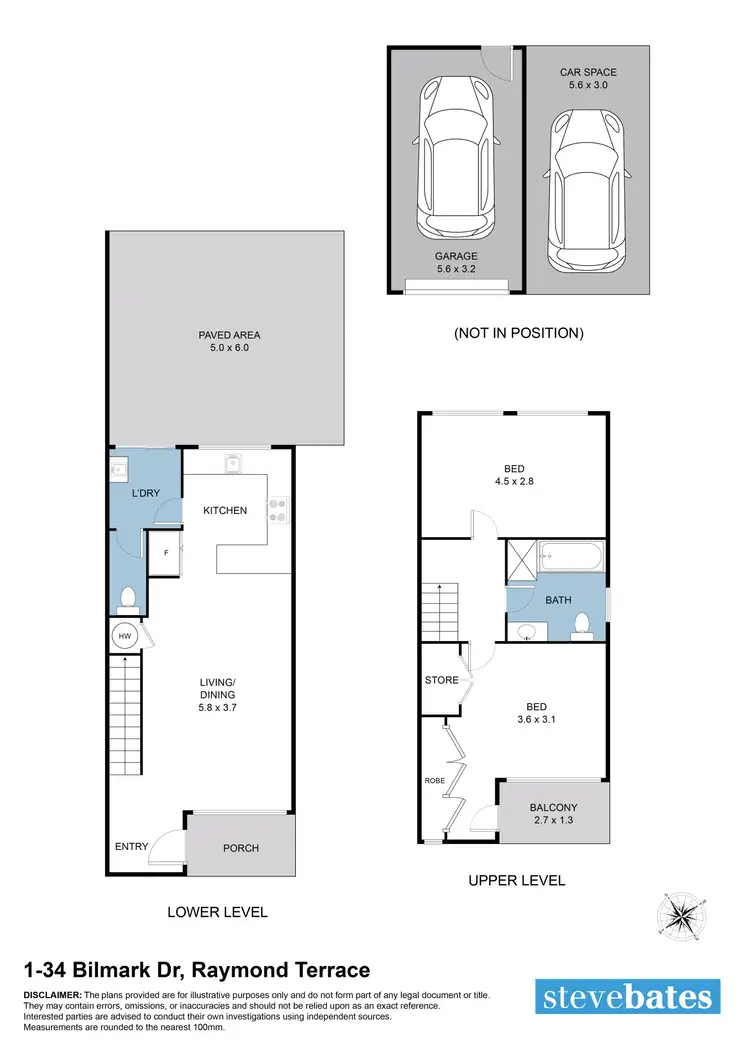 Floorplan of Homely unit listing, 1/34 Bilmark Drive, Raymond Terrace NSW 2324