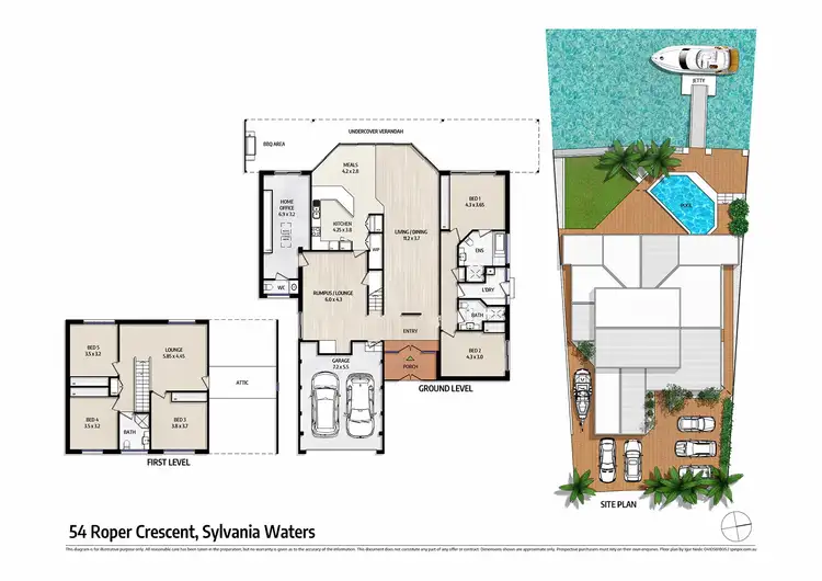 Floorplan of Homely house listing, 54 Roper Crescent, Sylvania Waters NSW 2224