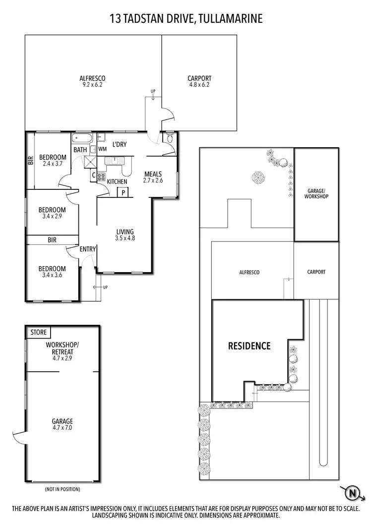 Floorplan of Homely house listing, 13 Tadstan Drive, Tullamarine VIC 3043