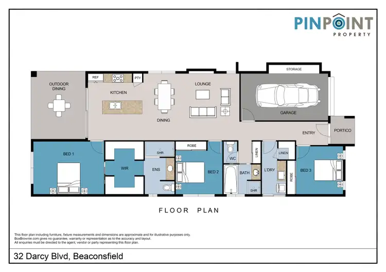 Floorplan of Homely house listing, 32 Darcy Boulevard, Beaconsfield QLD 4740