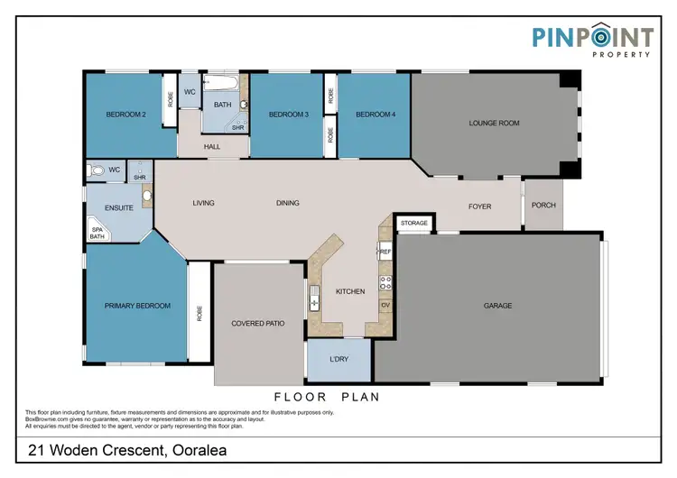 Floorplan of Homely house listing, 21 Woden Crescent, Ooralea QLD 4740