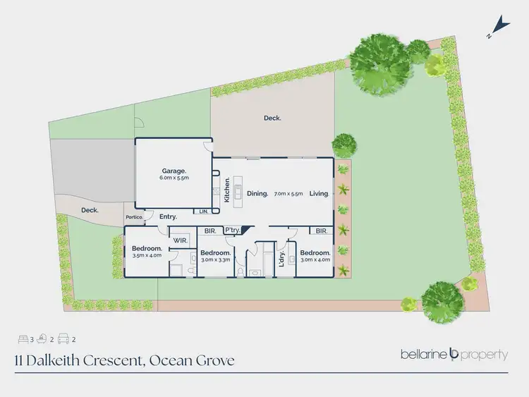 Floorplan of Homely house listing, 11 Dalkeith Crescent, Ocean Grove VIC 3226