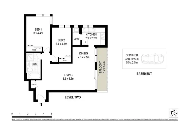 Floorplan of Homely apartment listing, 2B/8 Hampden Street, Paddington NSW 2021