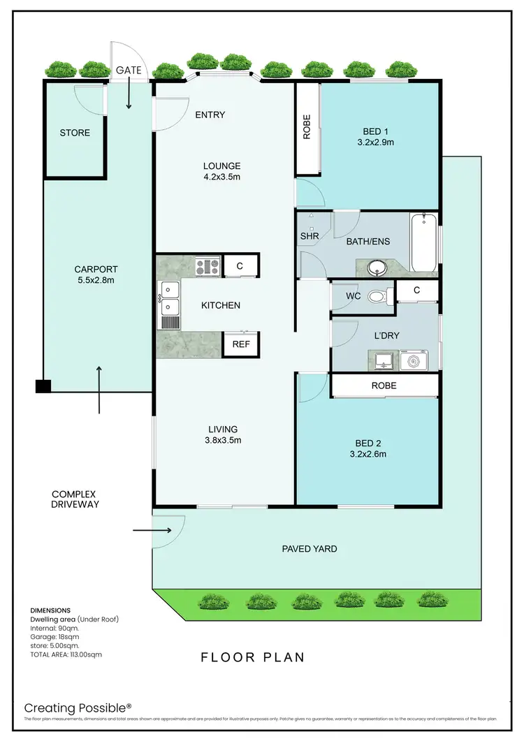 Floorplan of Homely unit listing, 7/51 Burton Retreat, Stratton WA 6056