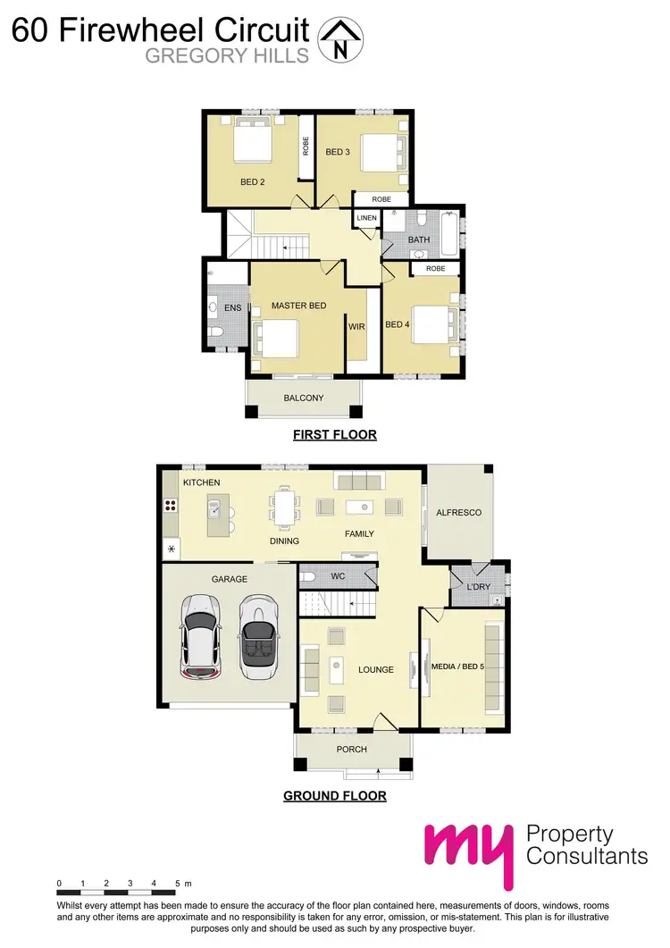 Floorplan of Homely house listing, 60 Firewheel Circuit, Gregory Hills NSW 2557