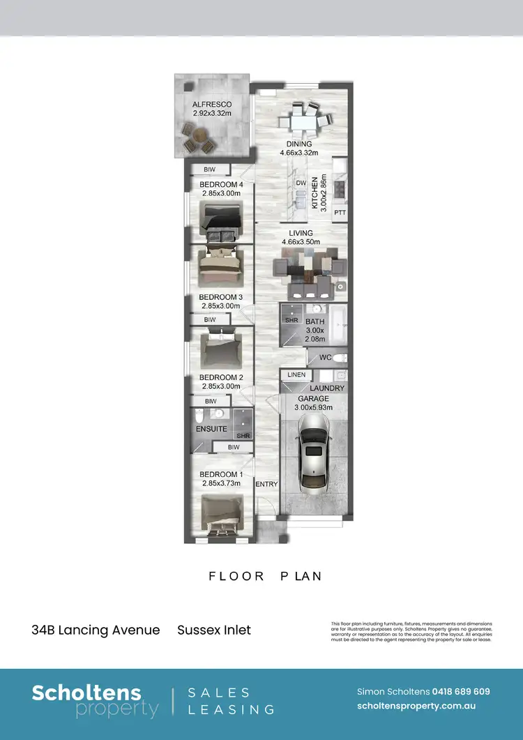 Floorplan of Homely semi-detached listing, 34B Lancing Avenue, Sussex Inlet NSW 2540