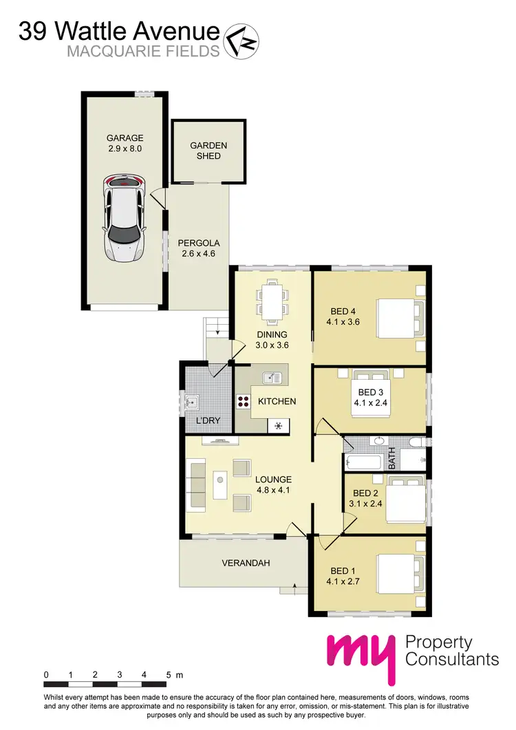 Floorplan of Homely house listing, 39 Wattle Avenue, Macquarie Fields NSW 2564